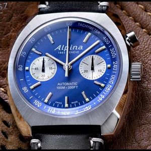 NWT $2,795 Alpina Startimer Heritage Chrono Watch